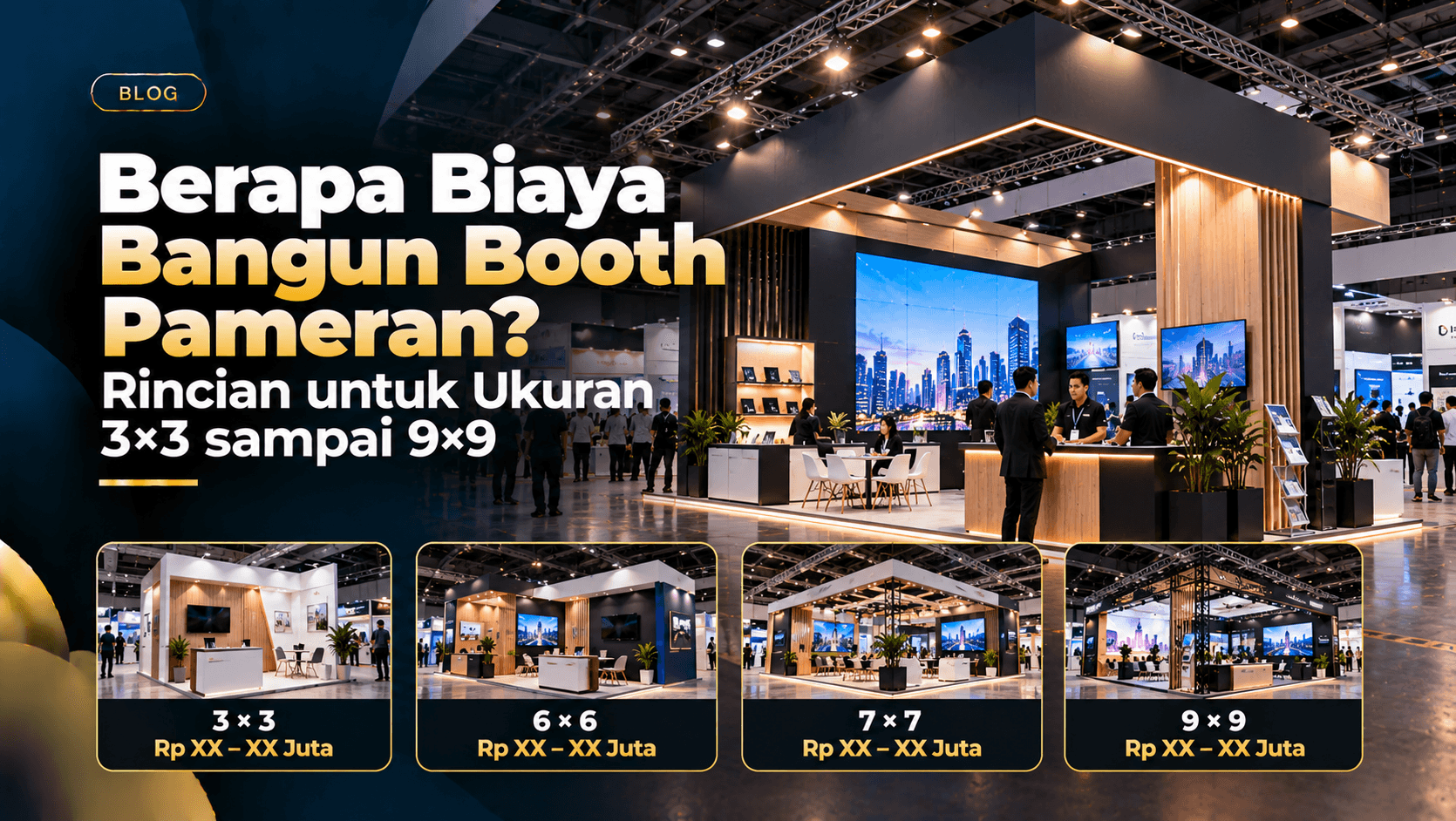 Berapa Biaya Bangun Booth Pameran? Rincian untuk Ukuran 3×3 sampai 9×9